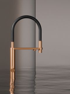 Смеситель для кухни с подключением фильтра Knotlor SS-15/RB, бронза